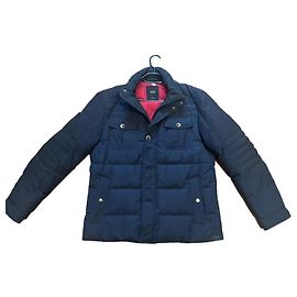 Cappotto Hugo Boss Nero in Cotone Uomo