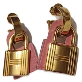 Hermès O'kelly Earrings Golden Metal