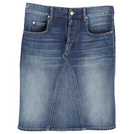 Falda de mezclilla azul de algodón Isabel Marant Étoile