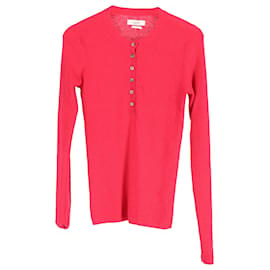 Isabel Marant Étoile Faustine Rippstrick-Top aus rosa Wolle