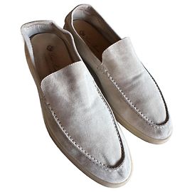 Mocassini Loro Piana Summer Walk beige in pelle di vitello