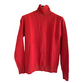 Victoria Beckham Rollkragenpullover aus rotem Kaschmir