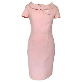 Vestido Christian Dior de lana y seda rosa