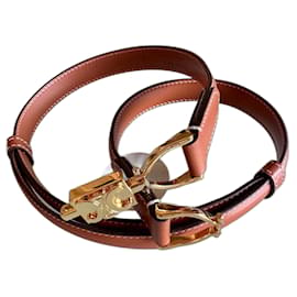 Céline Triomphe Gürtel dunkelbraun Pelz