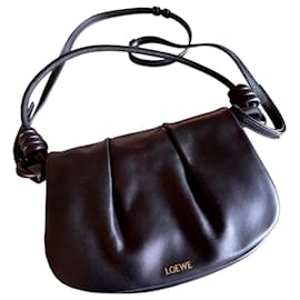 Borsa a mano Loewe in pelliccia nera