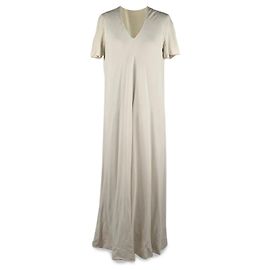 Autre Marque Vestido de noche largo vintage blanco talla 46