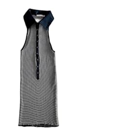 Canotta a righe Nero/beige 100% seta "Alberto Bini" Taglia 1 - Autre Marque
