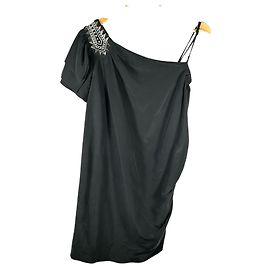 Alice by Temperley Abito mini in seta a spalla unica nero