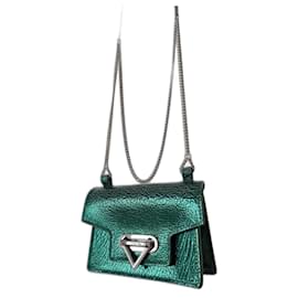 Salar Milano Bebe Crackle green leather mini bag - Autre Marque