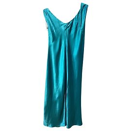 Jason Wu V-Ausschnitt ärmelloses Midikleid aus Polyester in Türkis
