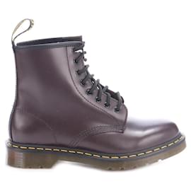 Stivali Dr. Martens in pelle rosso scuro