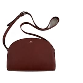 Borsa a mezzaluna Apc in pelle nocciola
