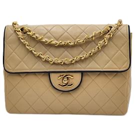 Borsa a tracolla bicolore classica senza tempo di Chanel con GHW 24K