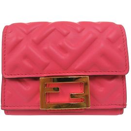 Cartera tri-fold Fendi Baguette Micro Zucca