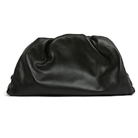 Bottega Veneta Sac Pouch Maxi Pochette Clutch in Pelle Nera Borsa Nuova