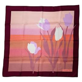 Foulard in seta con tulipani Christian Dior