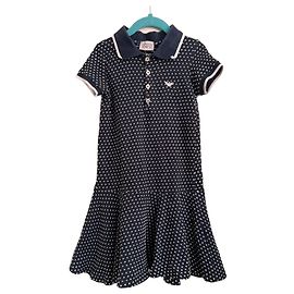 Abito Armani blu scuro in cotone bambina 6 anni