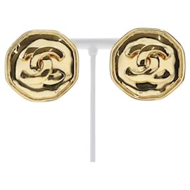 Orecchini a clip placcati in oro Chanel Coco Mark