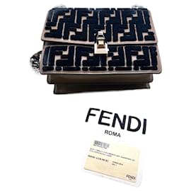 Borsa a mano Fendi in pelle marrone