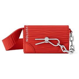 Borsa Louis Vuitton Micro Steamer in pelle Epi rossa