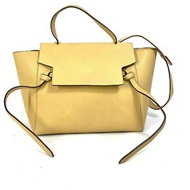 Céline Borsa a spalla in pelle gialla Celine