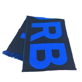 Burberry Wollschal in Schwarz und Blau