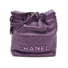 Borsa a spalla viola glitter Chanel AS3980