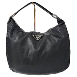PRADA Borsa a Spalla Sacca in Nylon Saffiano Nera