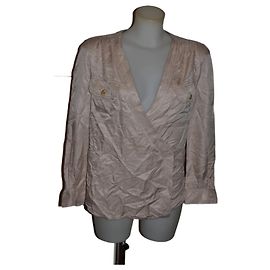 Autre Marque Jo No Fui Seidenbluse Beige Größe 42