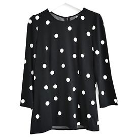 Blusa a pois bianco e nero Dolce & Gabbana