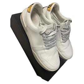 Baskets Versace en cuir blanc