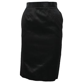 Falda lápiz midi Nina Ricci en poliéster negro