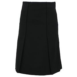 Falda midi A-line de lana negra con paneles Proenza Schouler