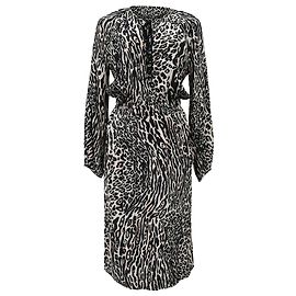 Vestido midi de manga larga con estampado animal Altuzarra en viscosa multicolor
