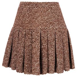 Falda mini plisada Dolce & Gabbana en acrílico marrón