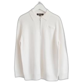 Weißer Waffelstruktur-Pullover von Loro Piana