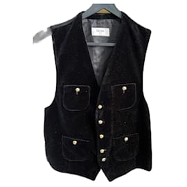 Top de terciopelo negro Céline