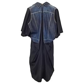 Vestido de mezclilla con chaleco Comme des Garçons Junya Watanabe en lana negra
