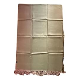 Jim Thomson Seide und Wolle Schal Rosa Beige Grau - Autre Marque