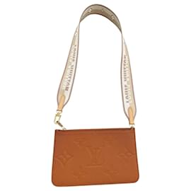 Pochette Louis Vuitton in Pelle Marrone Cognac