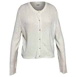 Rippstrick-Cardigan von Boss aus weißer Viskose - Hugo Boss