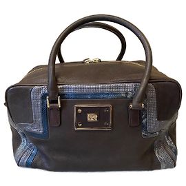 Borsa Anya Hindmarch in pelle marrone argento blu