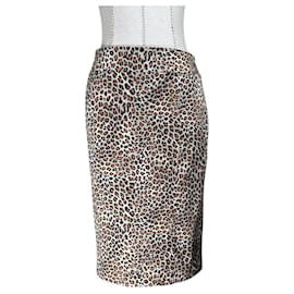 Gonna Midi Leopardo Per Te Krizia in Cotone