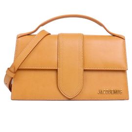 JACQUEMUS - Sac à épaule Jacquemus Le Grand Bambino en cuir marron