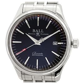Autre Marque Reloj Ball de esfera negra Trainmaster NM3280D-S1CJ-BK