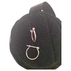 Orecchini mini cerchi OFEE in oro bianco e diamanti - Autre Marque