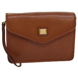 Autre Marque Borsa a mano in pelle marrone Burberrys Auth bs15802