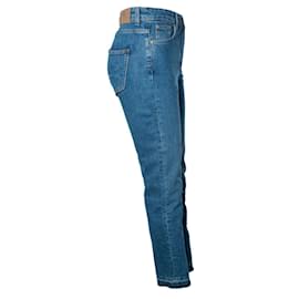 Etro, jeans azules con bordes sin terminar