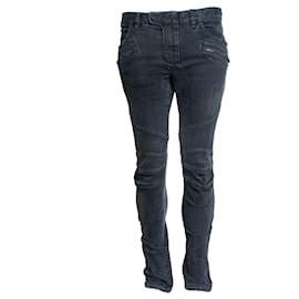 Balmain, Jeans biker en gris