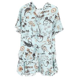 Vestido Mini Impreso Red Valentino en Poliéster Turquesa